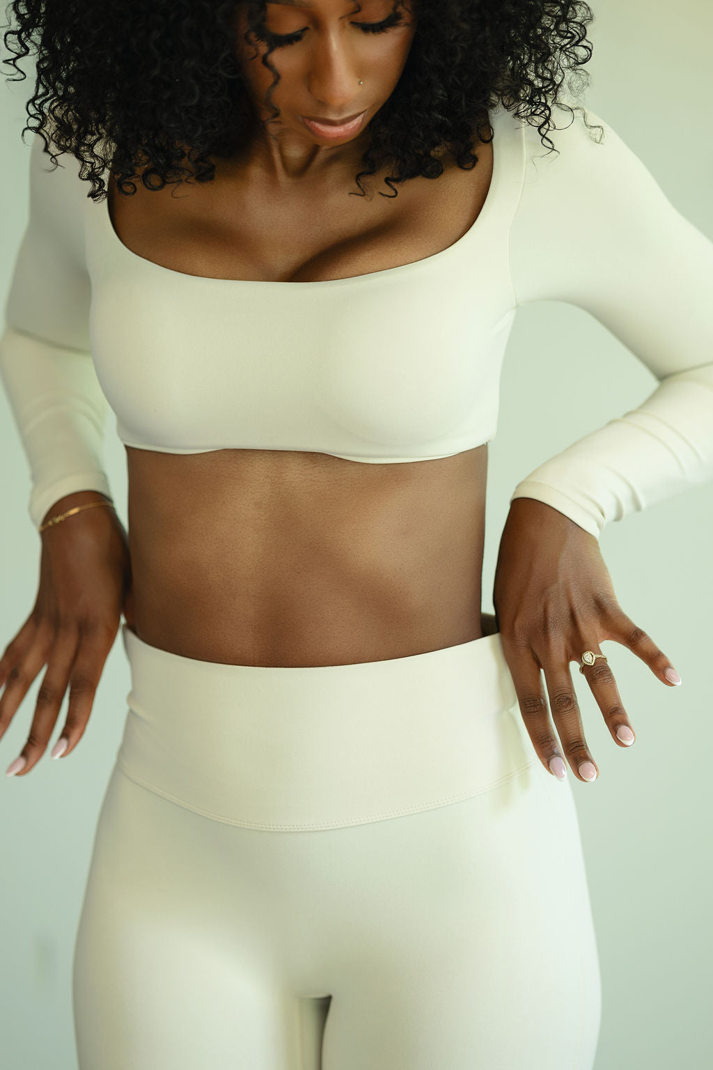 long sleeve padded athleisure set